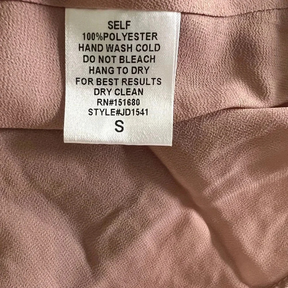 Storia On A Rendezvous Dusty Pink Ruffle Romantic Feminine Mini Dress Small - Picture 10 of 10